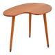 Biomorphic teak and brass side table from the 1950s–1960s