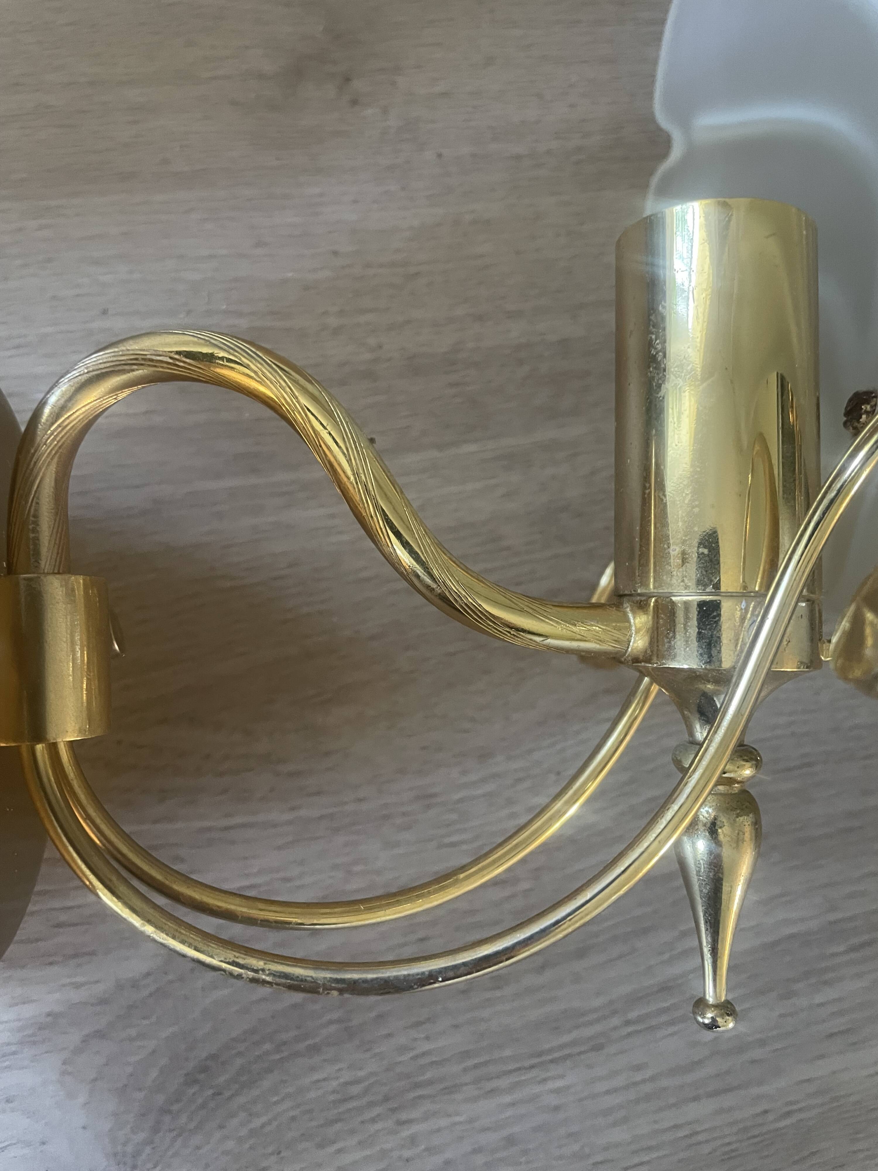 Pair of vintage shell wall lights