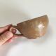 Set of 5 handcrafted ceramic mugs – terracotta