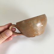 Set of 5 handcrafted ceramic mugs – terracotta