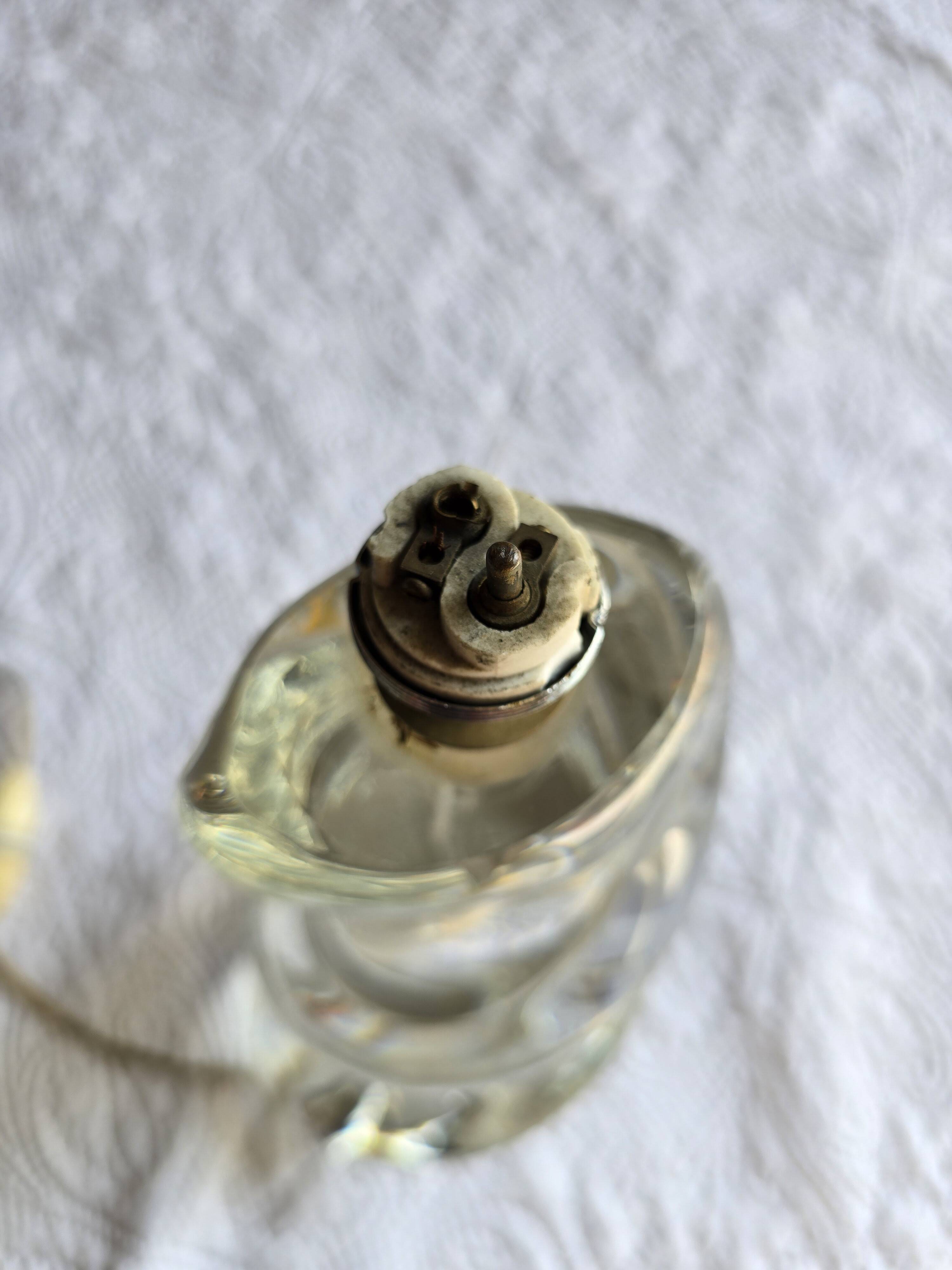 Vintage twisted crystal lamp base from Sèvres, 1960s-70s.