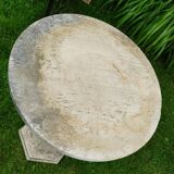 Garden saddle column in old marble
