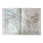 Original map of the Caucasus and Pamir 53x37cm - 1905