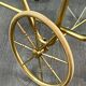 Rolling table cart in brass and glass, 20th century