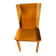 Chaises en orme massif et cuir , Luigi Gorgoni , roche bobois