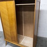 Armoire penderie 1950 pieds compas portes coulissantes plateau neuf