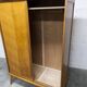 1950 wardrobe with compass legs, sliding doors, and a new top.
