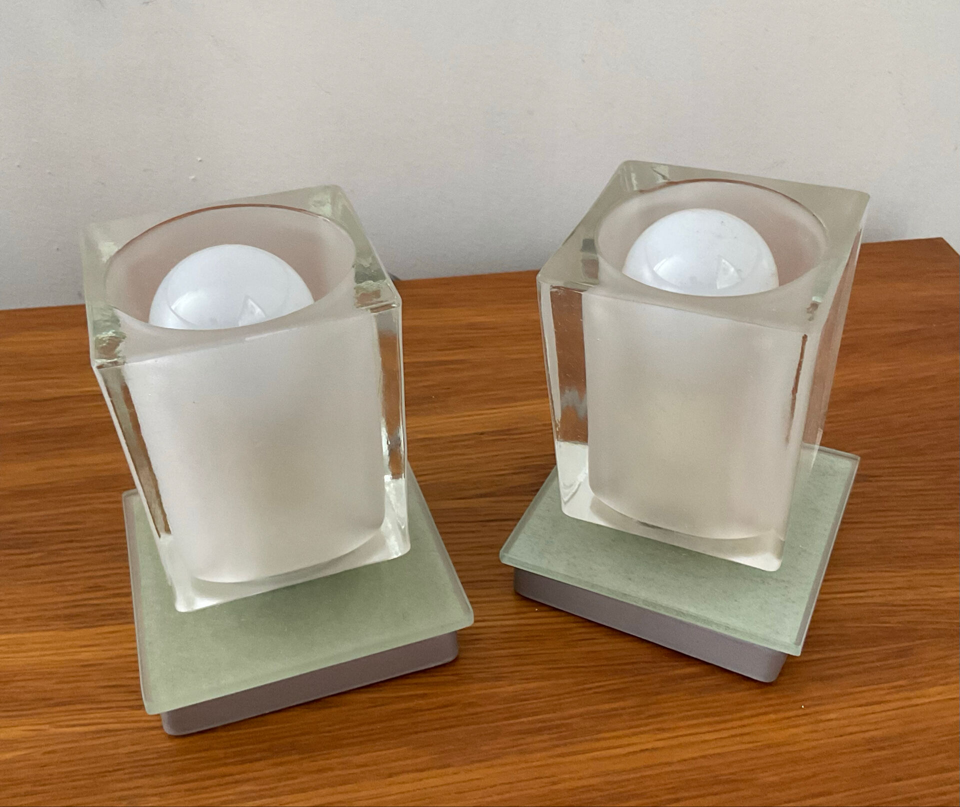 Pair of Ice Cube lamps from the 80s-90s.