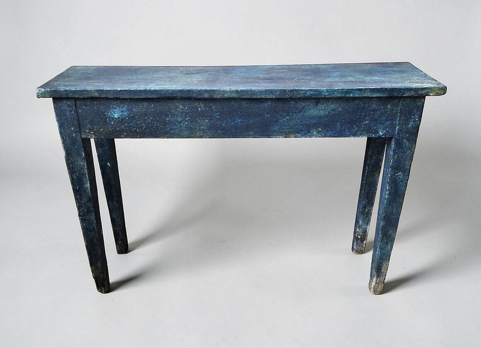 Blue patinated wooden console