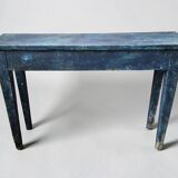 Blue patinated wooden console