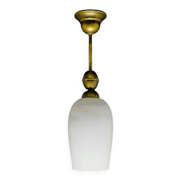Lampe à pendentif de style Art Déco, Pologne, années 1950