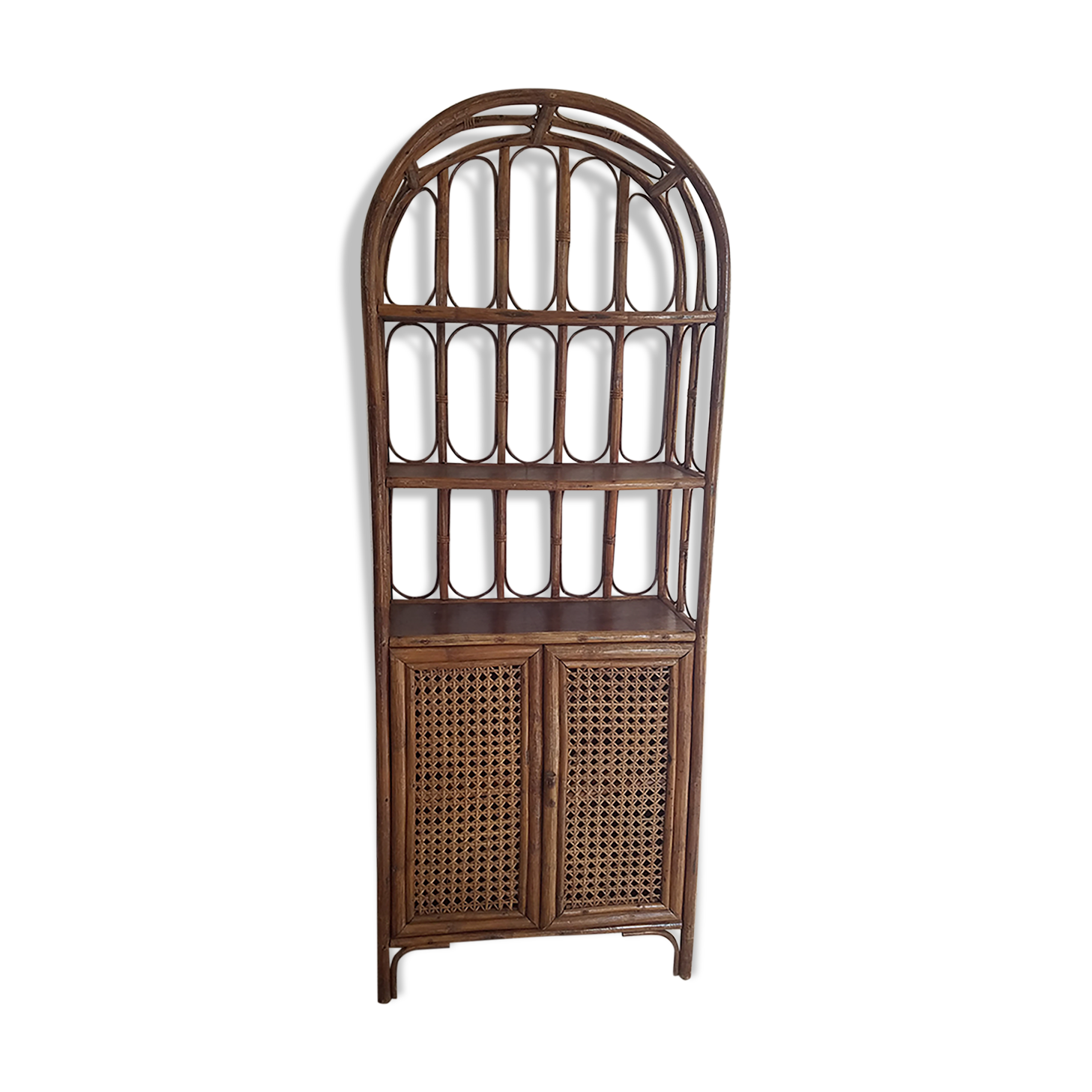 Rattan and canning shelf