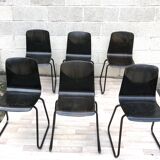 Lot of 6 vintage Galvanitas S23 chairs