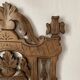 antique foldable wall shelf with openwork wood