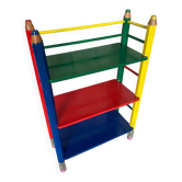 Vintage Coloured Wood Shelf Pencil Design PIERRE SALA Antique Furniture #D