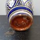 Old terracotta vase enameled painting vintage oriental style