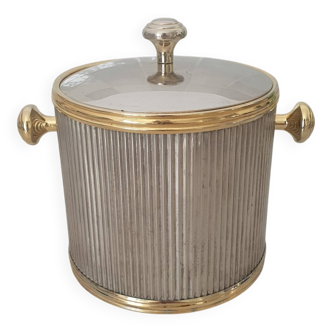 Silver and gold ice bucket