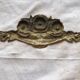 Old brass rose window, width 38cm.