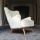 Organic wingback chairs in the 50-60s vintage armchair