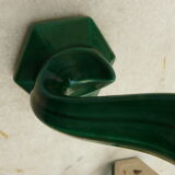Art deco green ceramic sconce