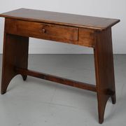 Antique rustic farmhouse fruitwood side table, France, 19th century