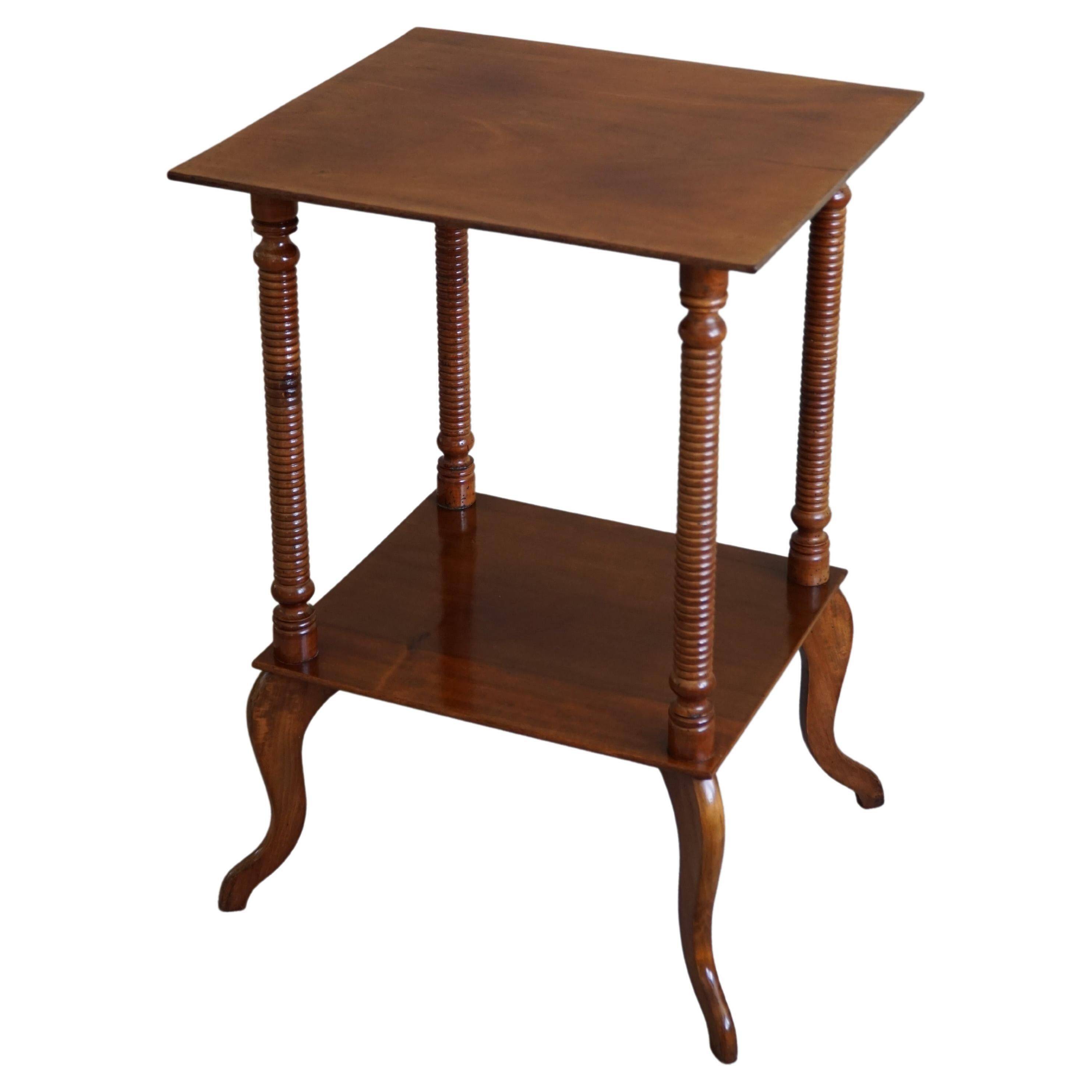 Danish side table / Pedestal with finely carved legs, early 20th century