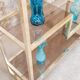 Vintage glazed brass shelf