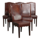 Beautiful and comfortable set of 6 sheepskin dining chairs in English style