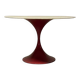 Table à manger en forme de sablier avec base en métal et plateau en marbre, 1960-70