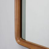 1970s Italian Rectangular Mirror in Wooden Frame