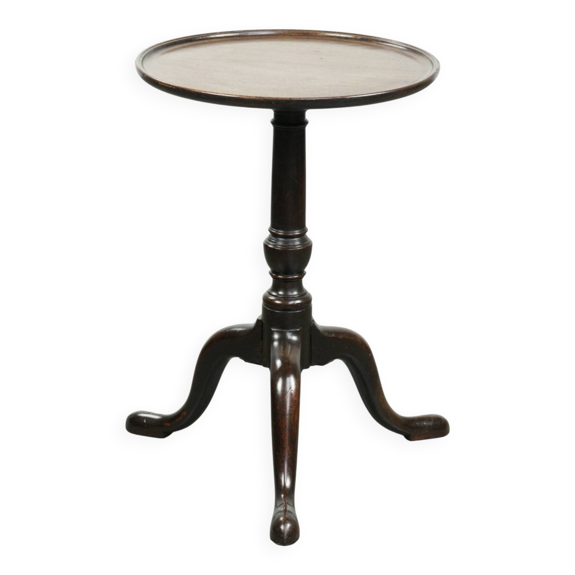 Charming antique English round side/wine table from the 19th century