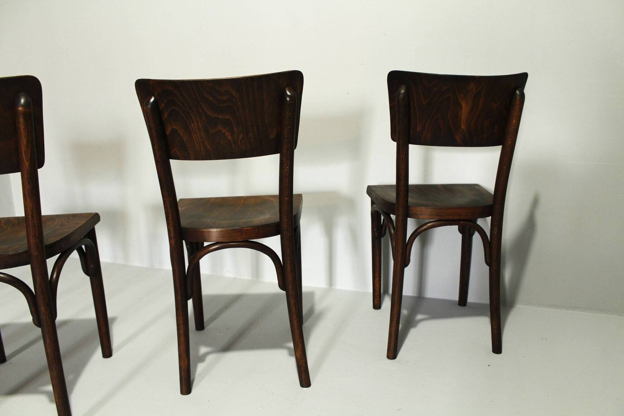 Pub Chairs from Thonet H-48, 1930s, Set of 4