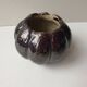 Terracotta ceramic vase in the shape of a squash signed PTMD