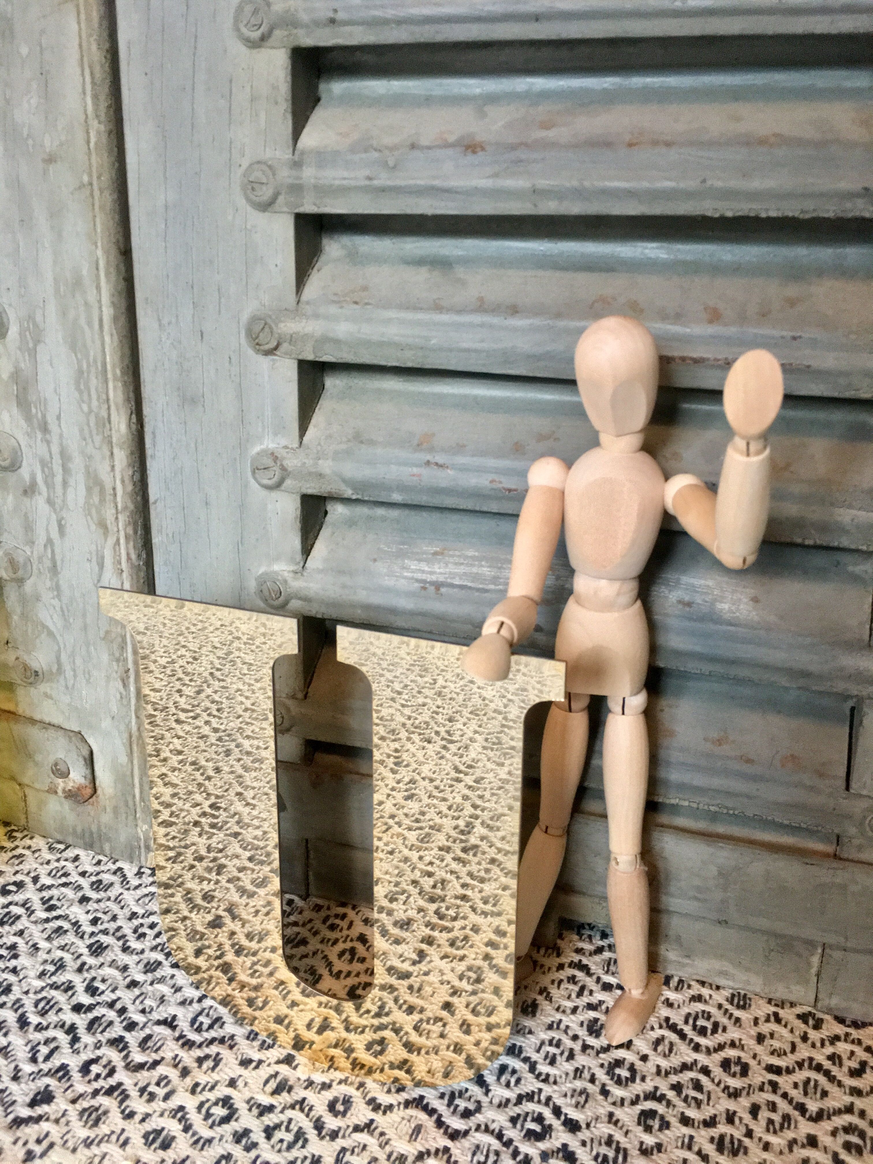 Vintage brass sign letter