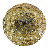 Applique verre Bubble ambré style Helena Tynell, modèle escargot. 60’s