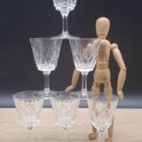 Set of 6 chiseled ribbed glasses