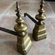 Pair of brass andirons