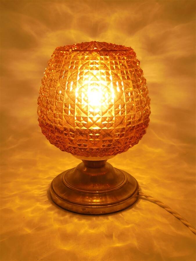 Amber glass lamp