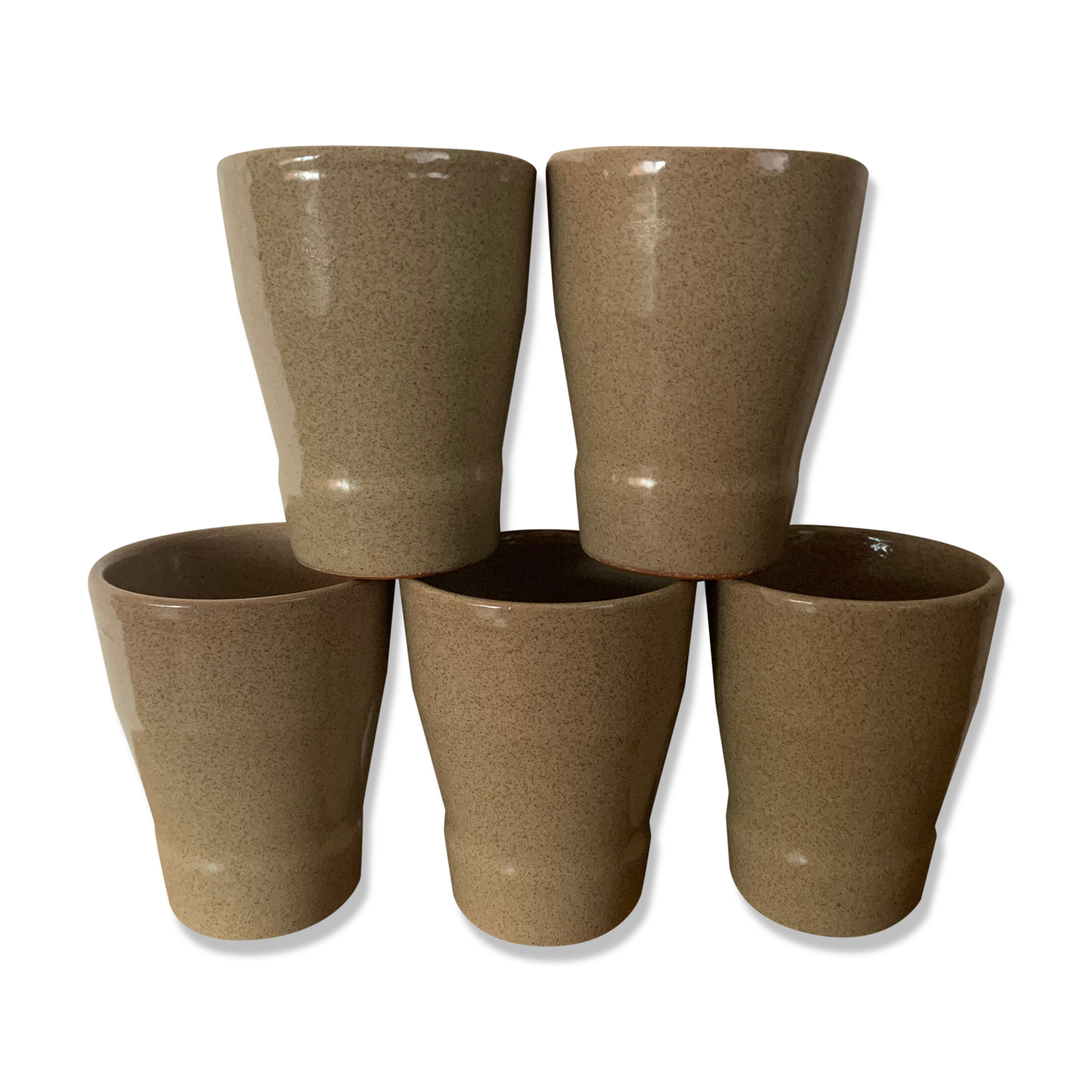 Lot de 5 mug en grès ancien Cermer
