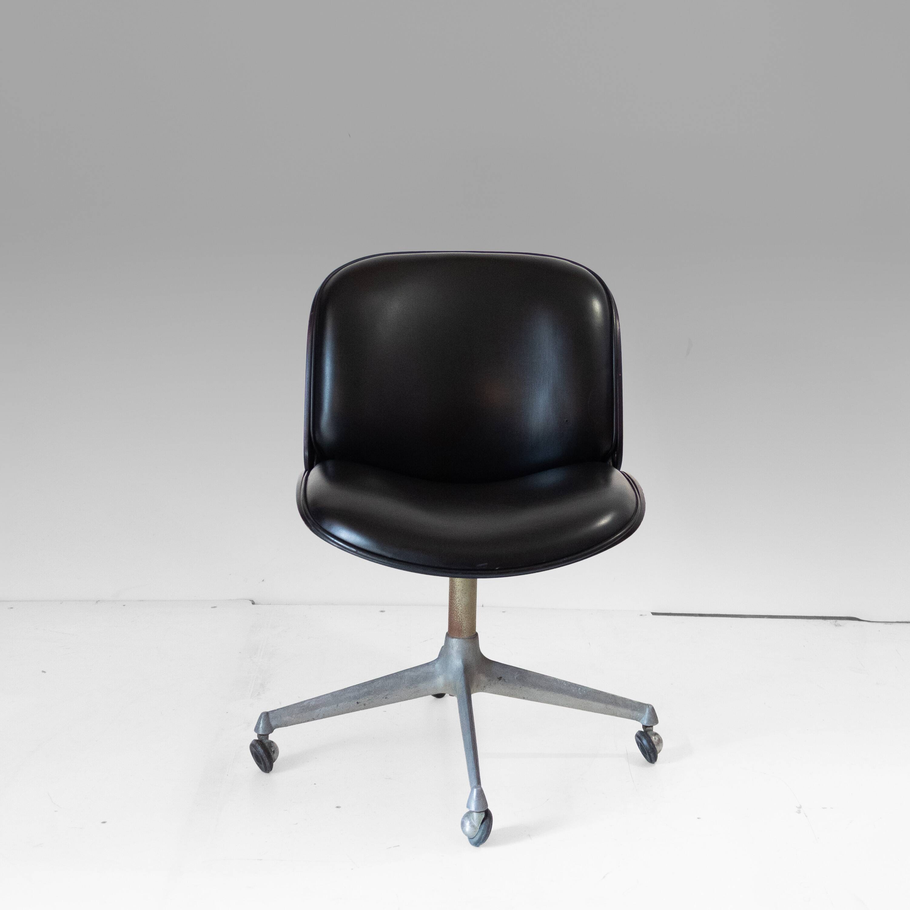 First Edition "Parioli"  Leather Office Chair by Ennio Fazioli for MIM Roma