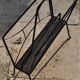 Vintage black metal magazine holders