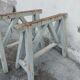 Workshop table in old wood 1950 -3m50