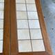 Vintage extendable dining table in wood and ceramic – 1970s