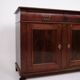 Low antique sideboard - hand polished mahogany - fixed shelves - 1880s