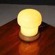 Lampe de table champignon en verre opale, conçue par Karel Volf, années 1970, Tchécoslovaquie