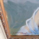 Portrait d'une dame du milieu du siècle - Signé C. Almenara Marqués