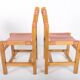 Set de 6 chaises en orme et cuir édition Maison Regain