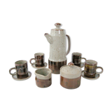 Vintage coffee service 1970 peasant sandstone Japan