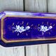Blue and gold cake dish
