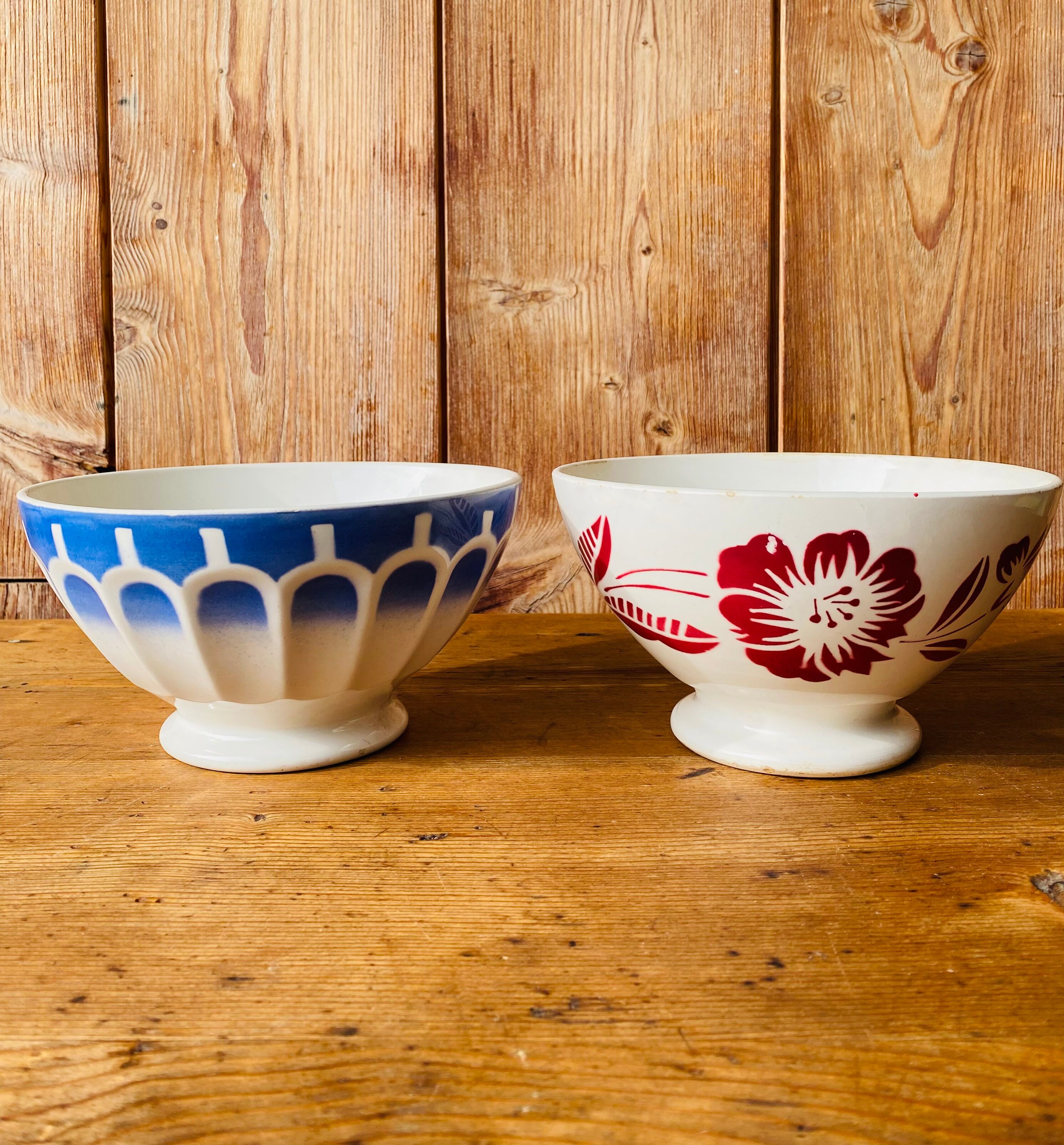Duo of old bowls Digouin France